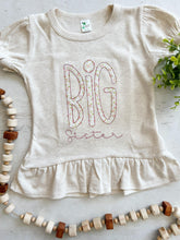 Load image into Gallery viewer, Personalized big sister shirt, big brother, baby outfits, matching sibling shirts, hospital outfits custom embroidery cousin crew shirt
